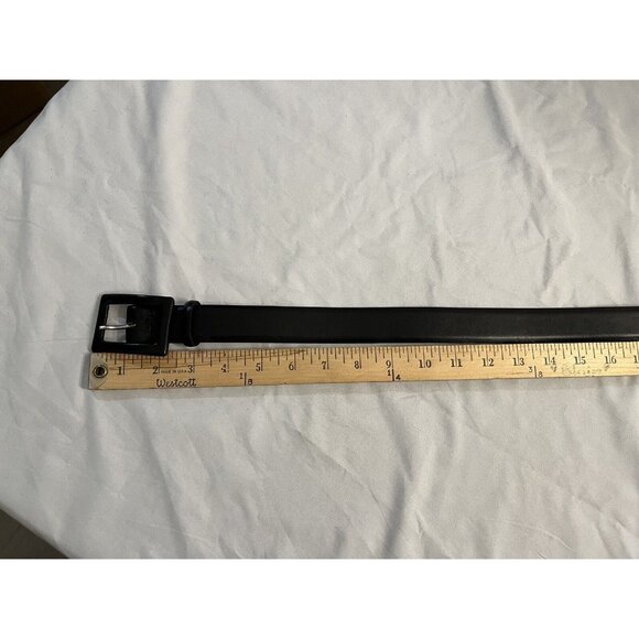 Womans Leather Black Belt Roberto Piccinetti Made in Italy XL EUC - Picture 2 of 8